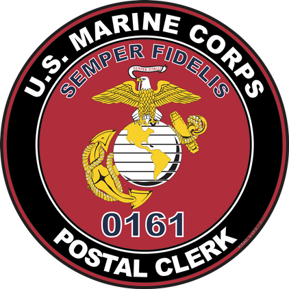 U.S.M.C. MOS 0161 Postal Clerk Decal