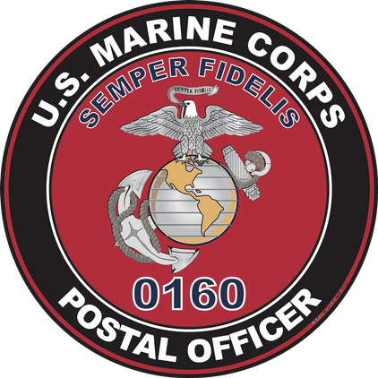 U.S.M.C. MOS 0160 Postal Officer Decal