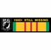 POW MIA 1600 still Missing Vietnam Bumper Sticker