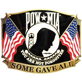 POW*MIA 3 1/4" Belt Buckle