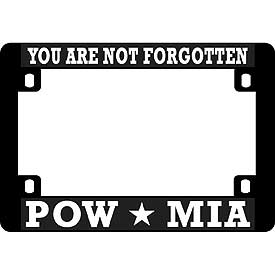 thumbnail image 2 of 4 Black Billet License Plate Frame Bolts – POW MIA Motorcycle Custom Tag Fasteners By CCP 2 of 10