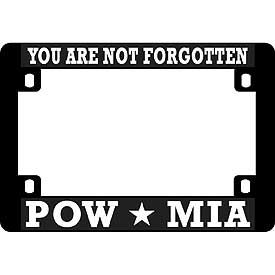 POW MIA FRP Motorcycle License Plate Frame