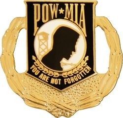 POW MIA Wreath 1 1/8" Lapel Pin