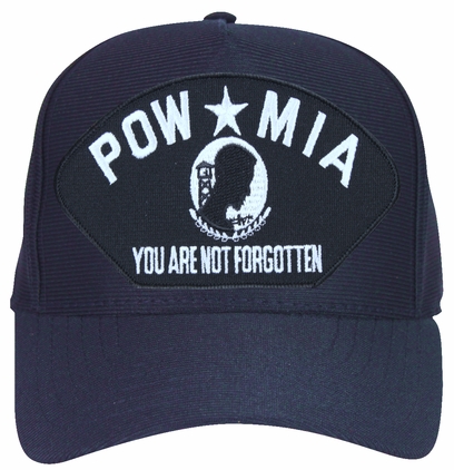 POW-MIA You Are Not Forgotten Black Trucker Hat – Military Hat, One Size, Men's Polyester Blend