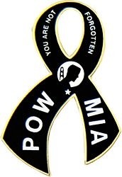 POWMIA Symbol with Ribbon Pin (1-1/4 inch)