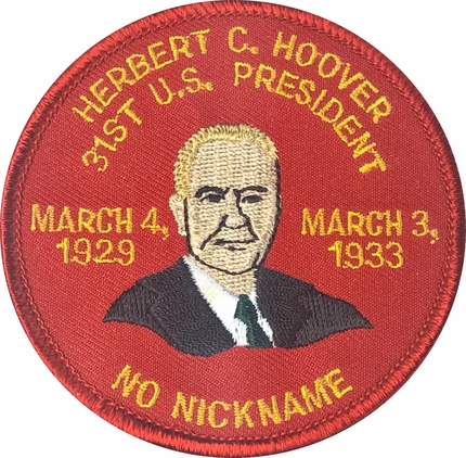 President Herbert C. Hoover 3" Patch
