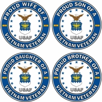 Proud Air Force Family Vietnam Veteran Decals Thumbnail Illustration