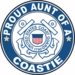 Proud Aunt of a Coastie U.S. Coast Guard Round Decal