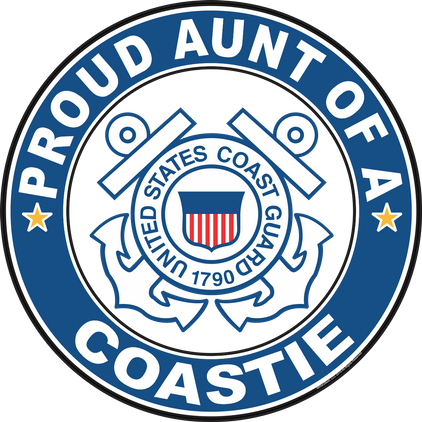 Proud Aunt of a Coastie U.S. Coast Guard Round Decal