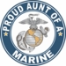 Proud Aunt of a Marine U.S. Marine Corps Round Decal