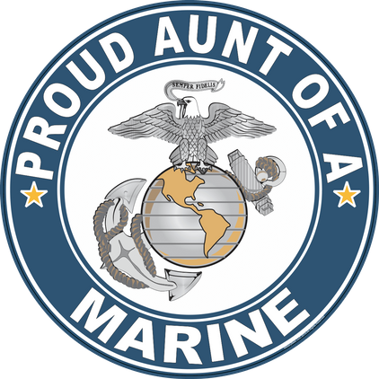 Proud Aunt of a Marine U.S. Marine Corps Round Decal