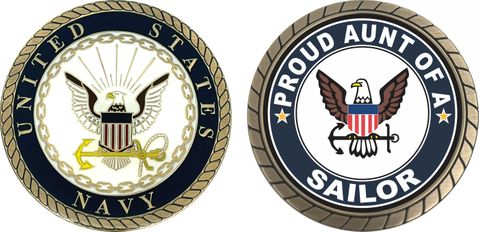Proud Aunt of a Sailor U.S. Navy Challenge Coin