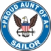 Proud Aunt of a Sailor U.S. Navy Round Decal