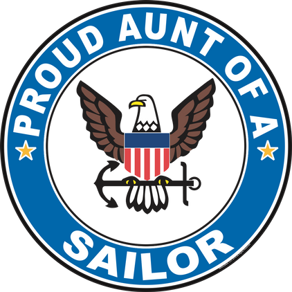 Proud Aunt of a Sailor U.S. Navy Round Decal