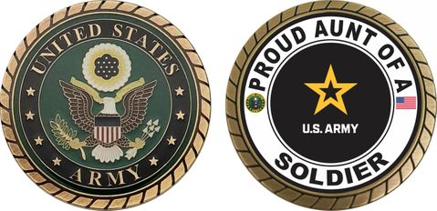 Proud Aunt of a Soldier U.S. Army Challenge Coin