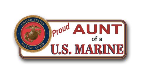 Proud Aunt Of A U.S. Marine Vinyl Transfer Bumper Sticker