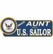 Proud Aunt Of A U.S. Sailor Vinyl Transfer  Bumper Sticker