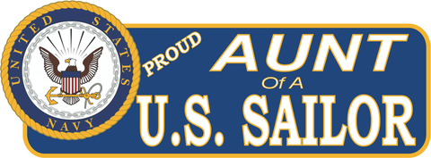Proud Aunt Of A U.S. Sailor Vinyl Transfer  Bumper Sticker