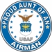 Proud Aunt of an Airman U.S. Air Force Round Decal