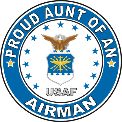 Proud Aunt of an Airman U.S. Air Force Round Decal