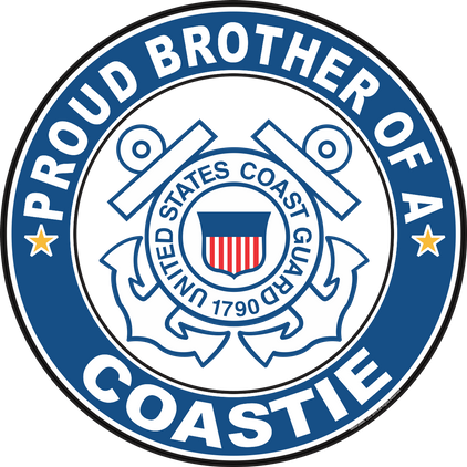 Proud Brother of a Coastie U.S. Coast Guard Round Decal