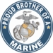 Proud Brother of a Marine U.S. Marine Corps Round Decal