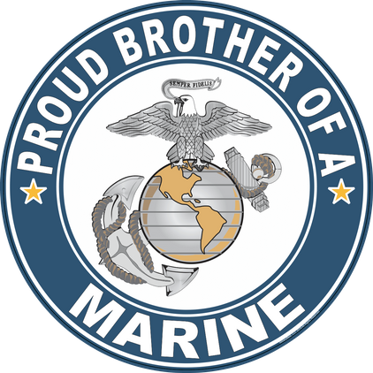 Proud Brother of a Marine U.S. Marine Corps Round Decal
