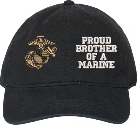 Proud Brother of a Marine U.S. Marine Corps Unstructured Dad Cap