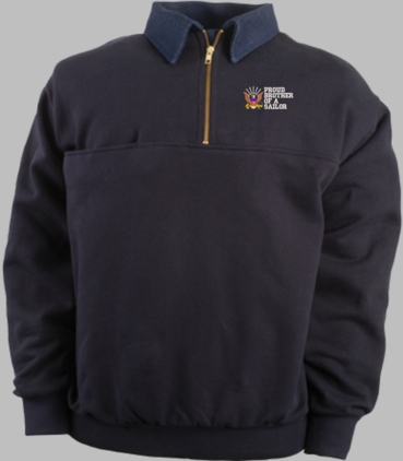 Proud Brother of a Sailor U.S. Navy Game Sportswear Firefighters Quarter-Zip Work Shirt