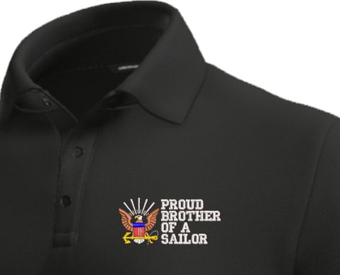 Proud Brother of a Sailor U.S. Navy Moisture Wicking Polo