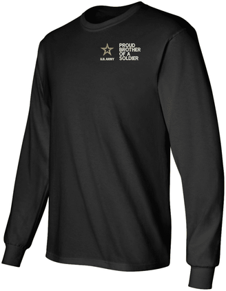 Proud Brother of a Soldier U.S. Army Embroidered Long Sleeve T-Shirt