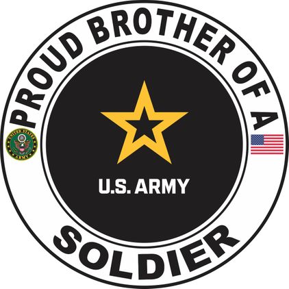 Proud Brother of a Soldier U.S. Army Round Decal