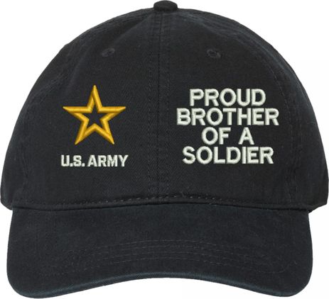 Proud Brother of a Soldier U.S. Army Unstructured Dad Cap