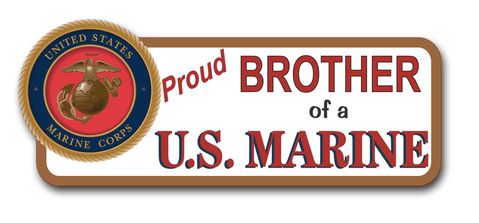 Proud Brother of a U.S. Marine Bumper Sticker