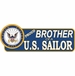 Proud Brother Of A U.S. Sailor Vinyl Transfer Bumper Sticker