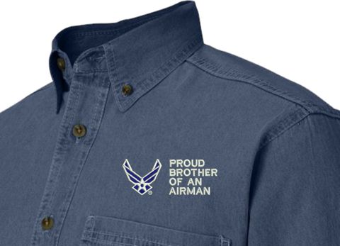 Proud Brother of an Airman U.S. Air Force Denim Shirt