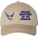 Proud Brother of an Airman U.S. Air Force Unstructured Dad Cap