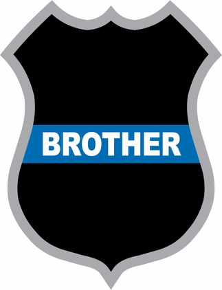 Thin Blue Line Brother Police Badge Decal