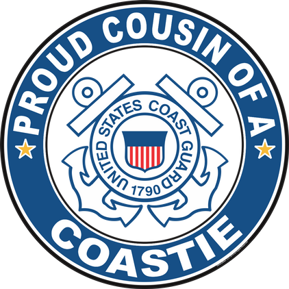 Proud Cousin of a Coastie U.S. Coast Guard Round Decal