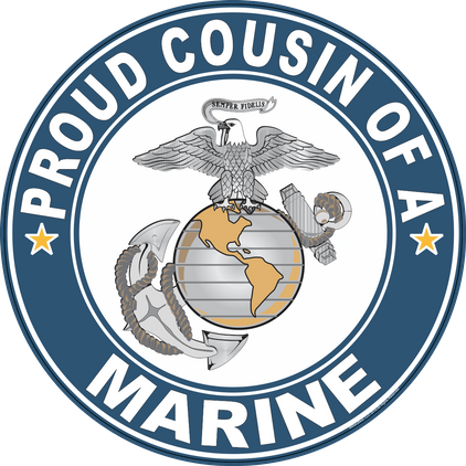 Proud Cousin of a Marine U.S. Marine Corps Round Decal