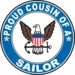 Proud Cousin of a Sailor U.S. Navy Round Decal
