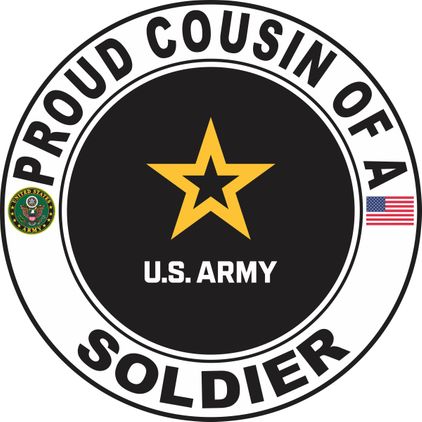Proud Cousin of a Soldier U.S. Army Round Decal