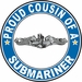 Proud Cousin of a Submariner Silver Dolphins Round Decal