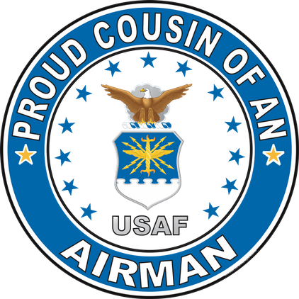 Proud Cousin of an Airman U.S. Air Force Round Decal