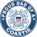 Proud Dad of a Coastie U.S. Coast Guard Round Decal