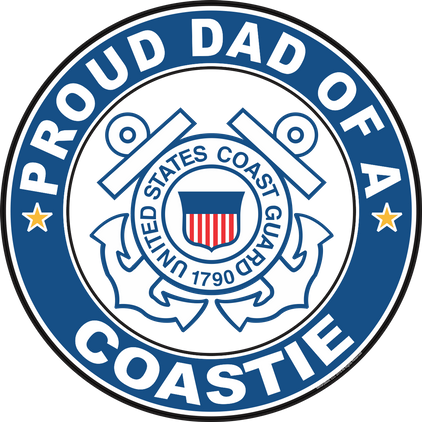 Proud Dad of a Coastie U.S. Coast Guard Round Decal