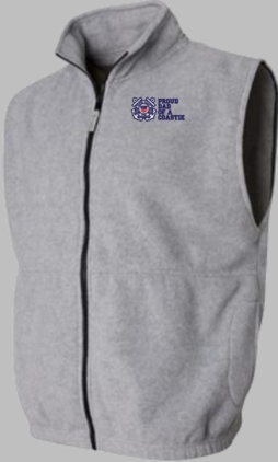Proud Dad of a Coastie U.S. Coast Guard Full Zip Fleece Vest