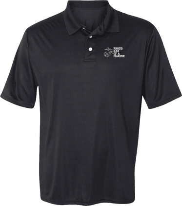 Proud Dad of a Marine U.S. Marine Corps Moisture Wicking Polo