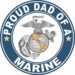 Proud Dad of a Marine U.S. Marine Corps Round Decal