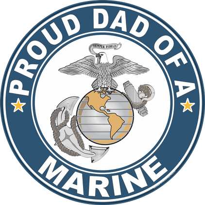 Proud Dad of a Marine U.S. Marine Corps Round Decal